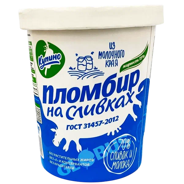 Мороженое Купино Пломбир ванильный 430г ведро