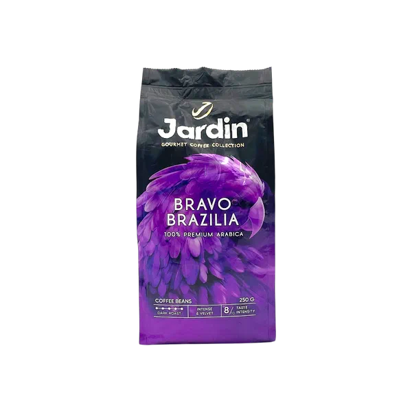 Кофе Jardin Bravo Brazilia в зернах 250г д/п