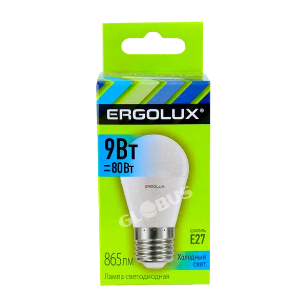 Лампочка св/диод Ergolux 9Вт E27 4000K 13177 ЭСТ РФ