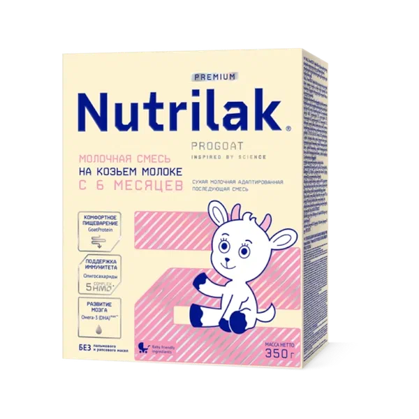 Смесь дет. Nutrilak1 на козьем молоке с рож. 350г