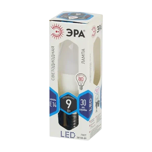 Лампочка св/диод ЭРА LED smd B35-9w-840-E14