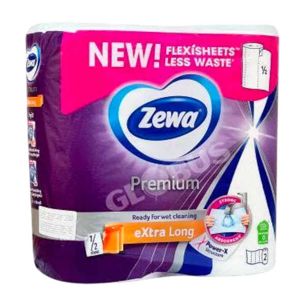 Полотенца Zewa бумаж Premium Dekor Extra Long 2рул