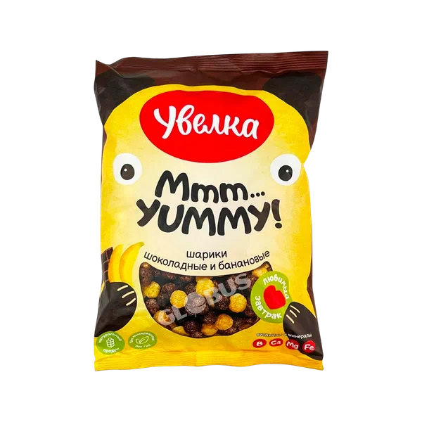 Шарики кукуруз Увелка банан/шок 200г м/уп