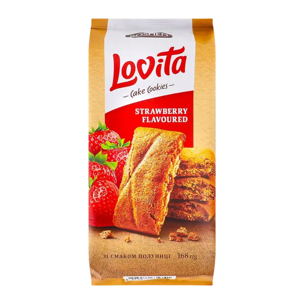 Печенье Roshen Lovita Cake cookies сдобн с клубн начин 168г