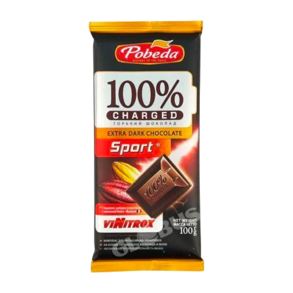 Шоколад Pobeda Charged Sport горький 100г