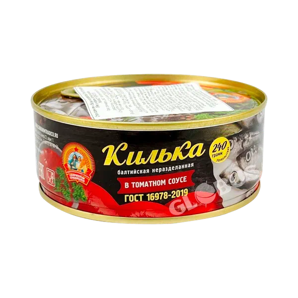 Килька СТ балтийская в томат.соусе /ключ/ 240г ж/б РЦ