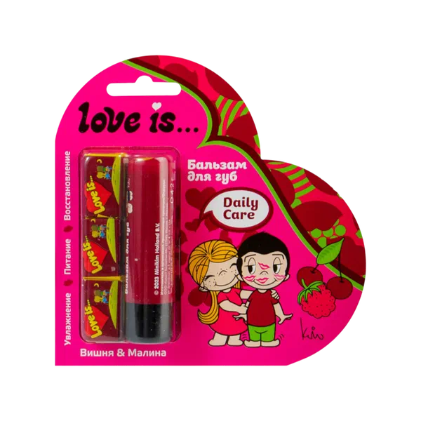 Love is Бальзам д/губ вишн/малин 4,2г+жев резин 12,6г топт