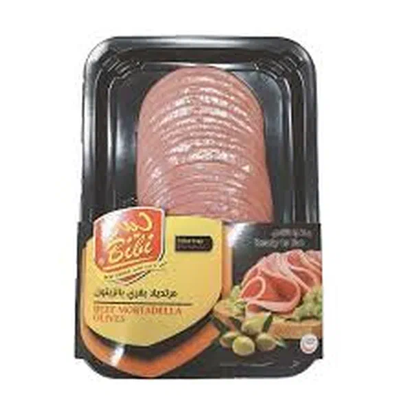 BIBI BEEF MORTADELLA WITH SLICED GREEN OLIVES 200G