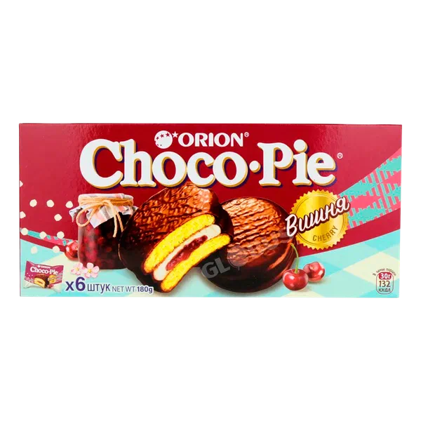Печенье Orion Choco Pie вишня 6шт 180г