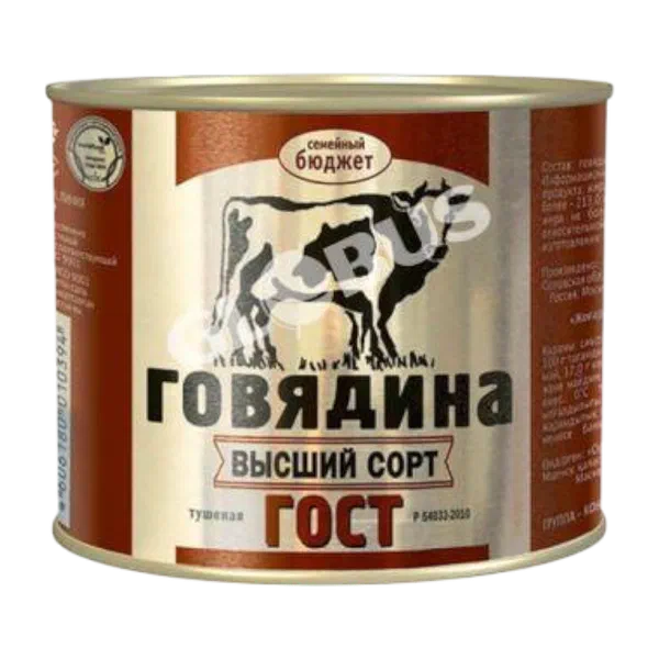 Семейный бюджет быктырылган ж/с уй эти конс. 325г ж/б