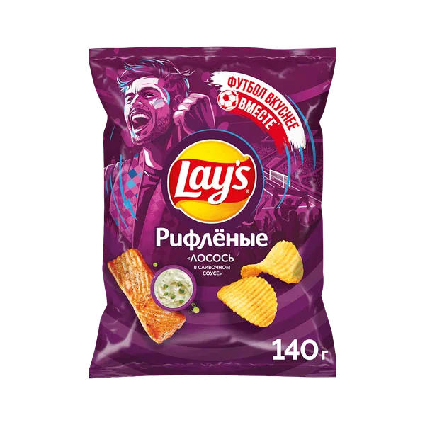 Чипсы Lay's Рифл Лосось 140г п/п Фрито Лей Россия 19