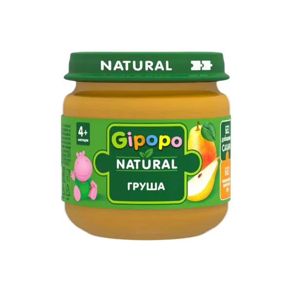 Пюре дет. Gipopo фрукт. груша 80г ст/б