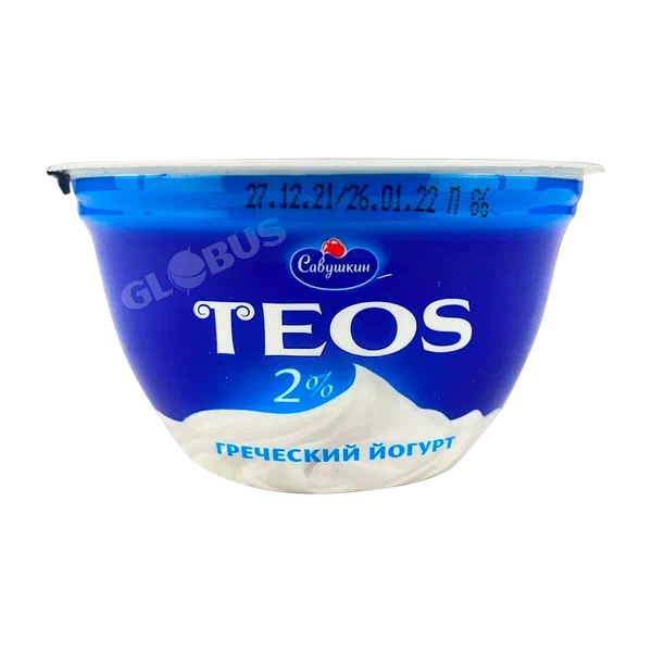 Йогурт Савушкин Teos Греческий 2% 140г п/ст РЦ