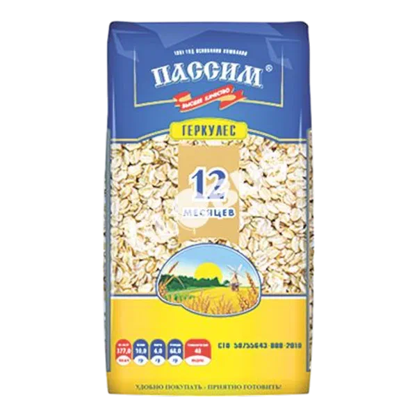 Хлопья Пассим Геркулес 12 месяцев 400г м/у