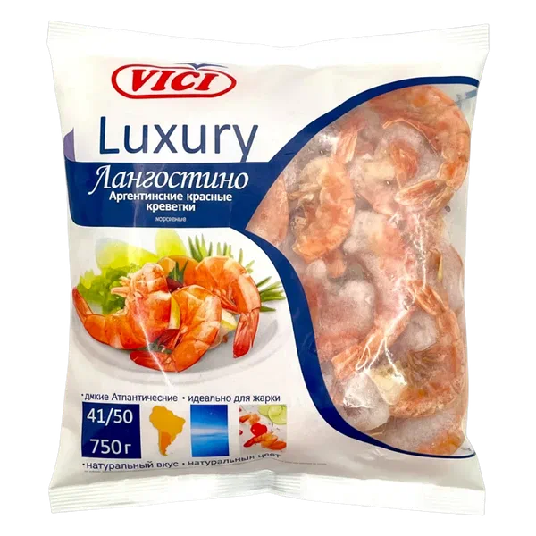 Креветки Vici Luxury Аргентинские Лангостино в панцире заморож 750г