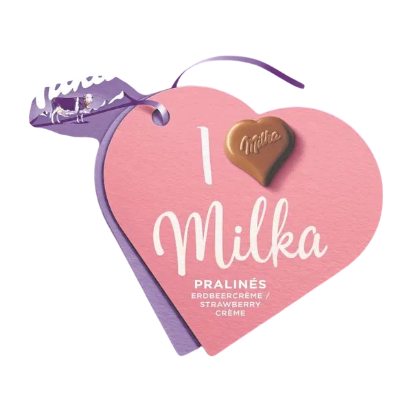 Конфеты шок. Milka клубника 110г