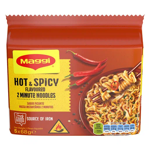 Maggi Noodles Hot & Spicy 5x68g