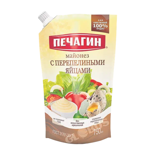 Майонез Печагин с перепел яйцами 50% 750мл д/п