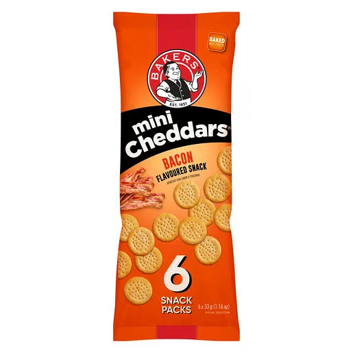 Mini Cheddars Bacon Strip 8x33g