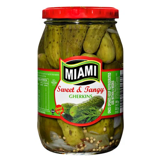 Miami Sweet & Tangy Gherkins 380g