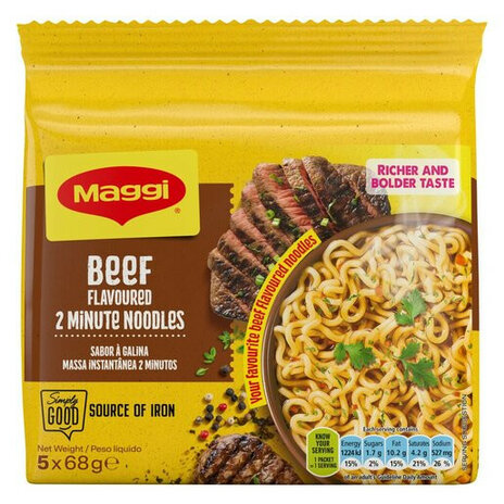 Maggi Noodles Beef 5x68g