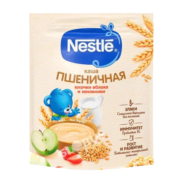 Каша дет. Nestle мол. пшенич.ябл/земл с 8мес 200г д/п