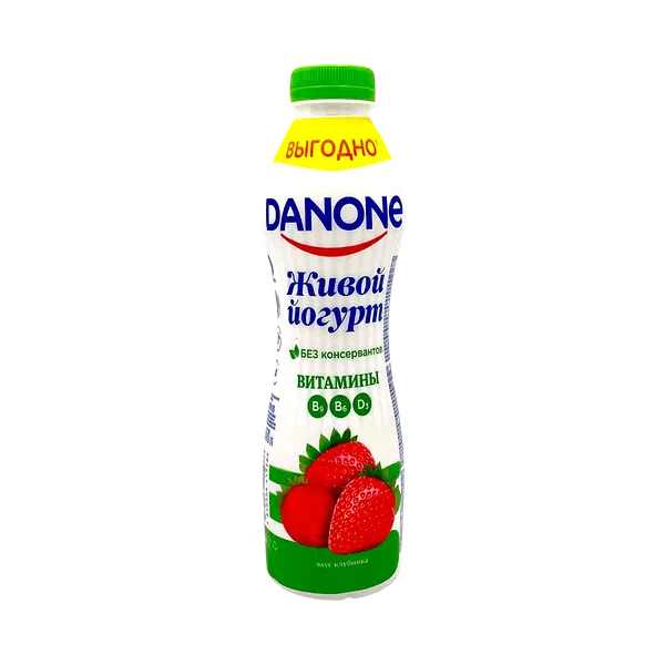 Йогурт питьевой Danone клубника 1,2% 670г п/б