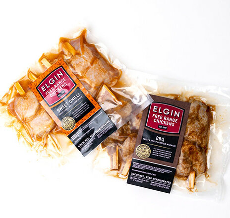 Elgin Chicken Spicy Sticky Deboned Leg Quarters 2s