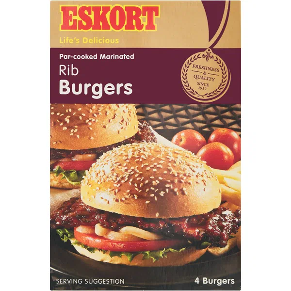 Eskort Rib Burger Marinated 500g