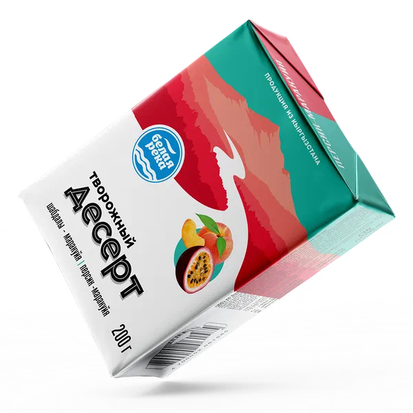 Творожок Белая Река персик/маракуйя 27% 180г ЗМЖ