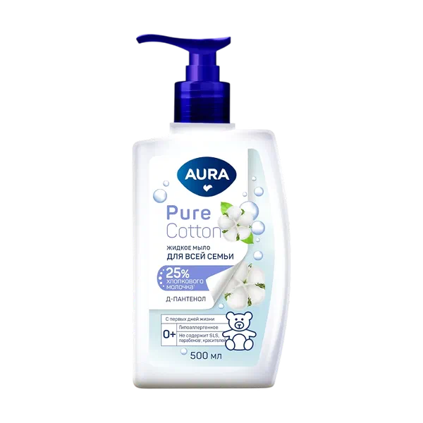 Aura Pure Cotton флакон/дозатор суюк самыны 500мл