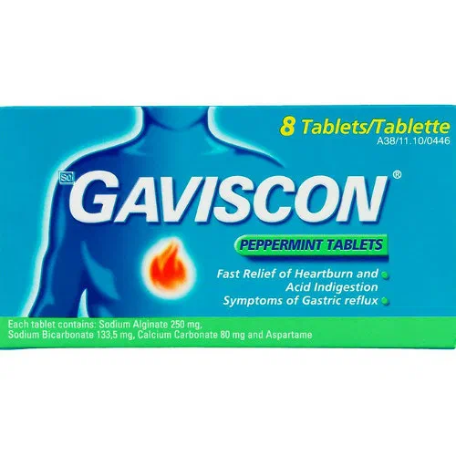 Gaviscon Tablets Peppermint 8s