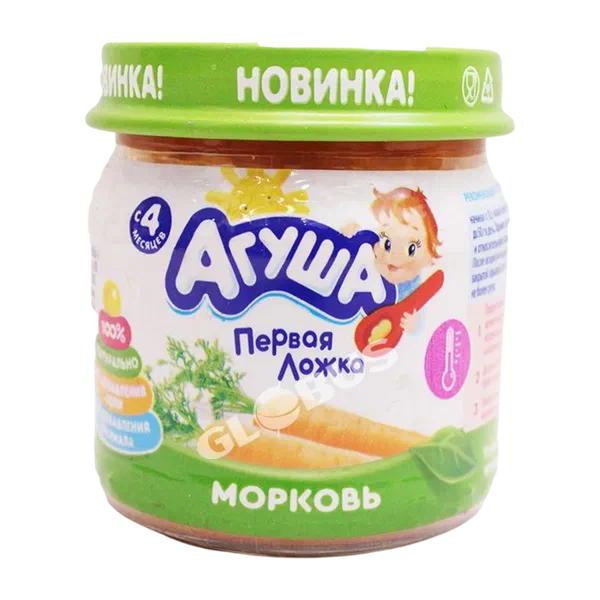 Пюре дет. Агуша овощн. морковь с 4мес 80г ст/б ВБД