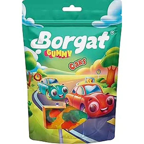 BORGAT CARS GUMMY CANDY FRUIT FLAVORED SHAPES 160G