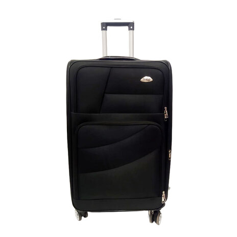 Soft  Travel  Trolley Black 20 Inch
