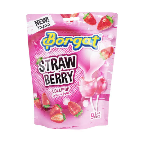 Borgat Lollies Strawberry With Gum 162Gm