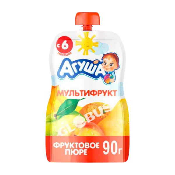 Пюре дет. Агуша мультифрукт с 6мес 90г д/п ВБД