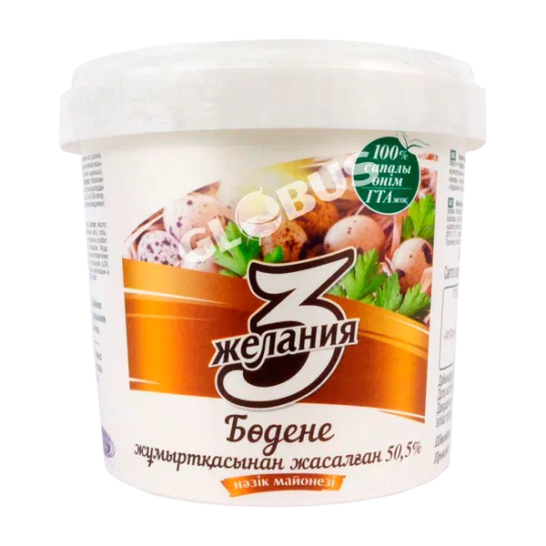 Майонез 3 желания перепелин. 50,5% 800г ведро