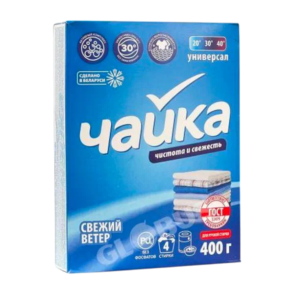 Порошок стир Чайка свежий ветер д/ручной стирки 400г