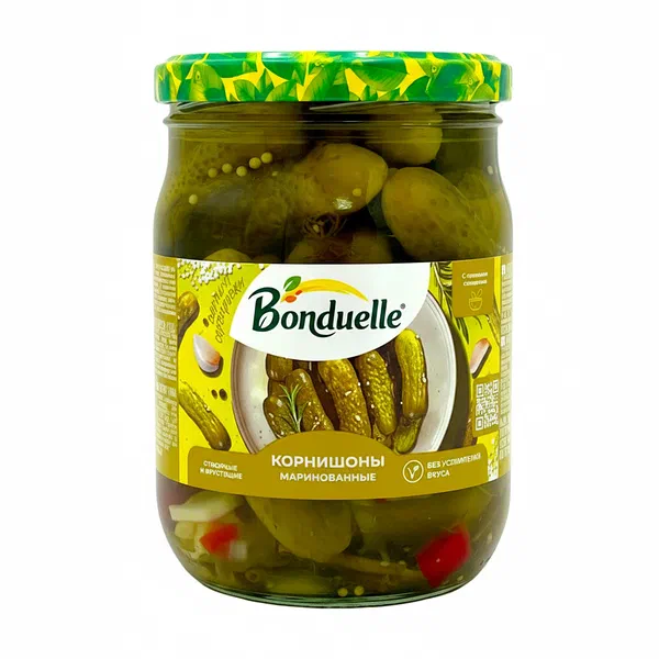 Огурцы Bonduelle марин. корнишоны /3-6/ 500мл ст/б