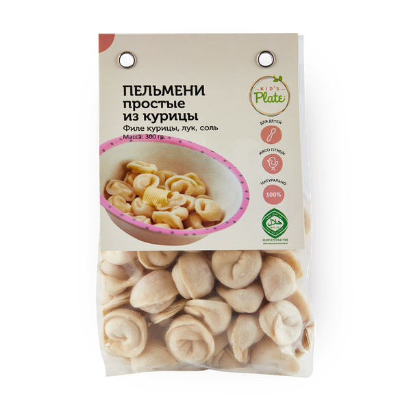 Пельмени простые из курицы Kid's Plate замороженные