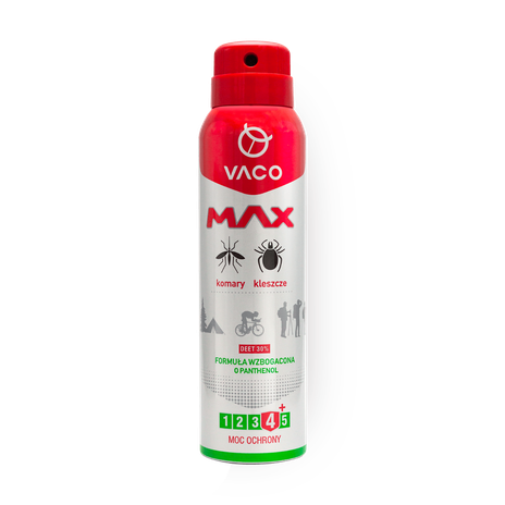 Аэрозоль от комаров, клещей и мошек Vaco Max Deet 30% с пантенолом