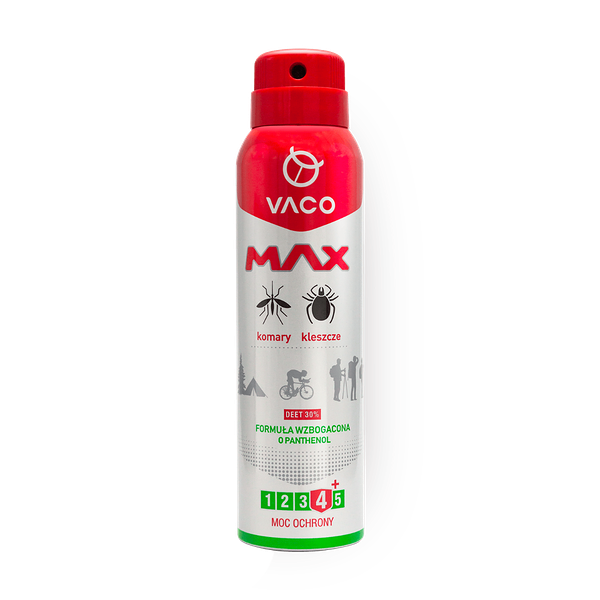Аэрозоль от комаров, клещей и мошек Vaco Max Deet 30% с пантенолом