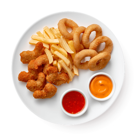 Сет с креветками темпура и картошкой фри «Из Лавки»