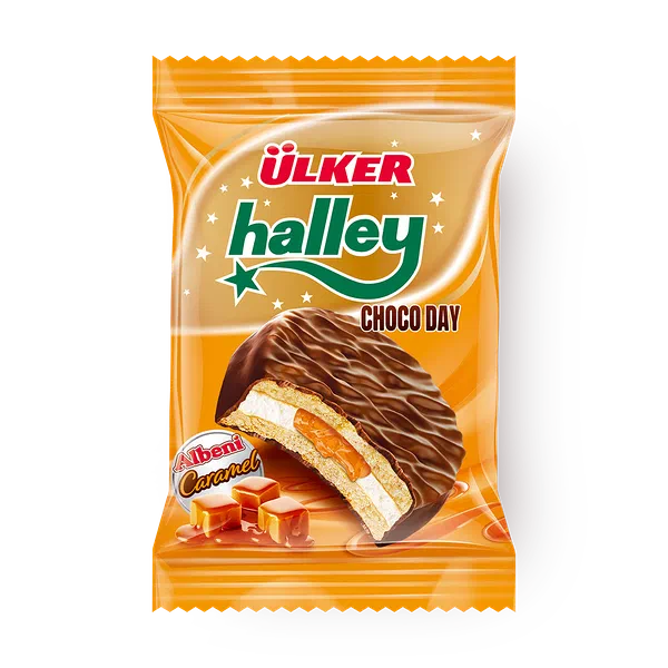 Печенье-сэндвич Ulker Halley Choco Day карамель