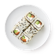 Роллы Калифорния с сёмгой в кунжуте