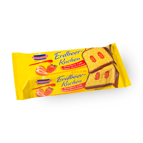 Кекс KuchenMeister с клубничным вареньем в шоколадной глазури