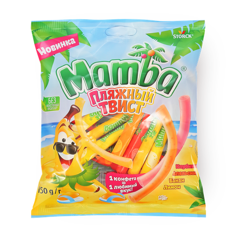 Конфеты жевательные Пляжный твист Mamba