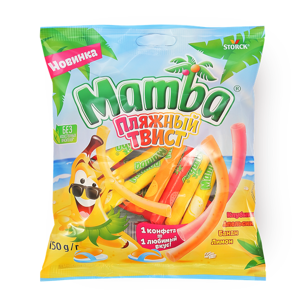 Конфеты жевательные Пляжный твист Mamba