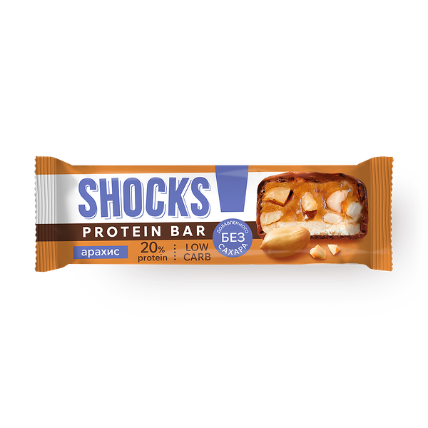 Батончик FitnesShock арахис